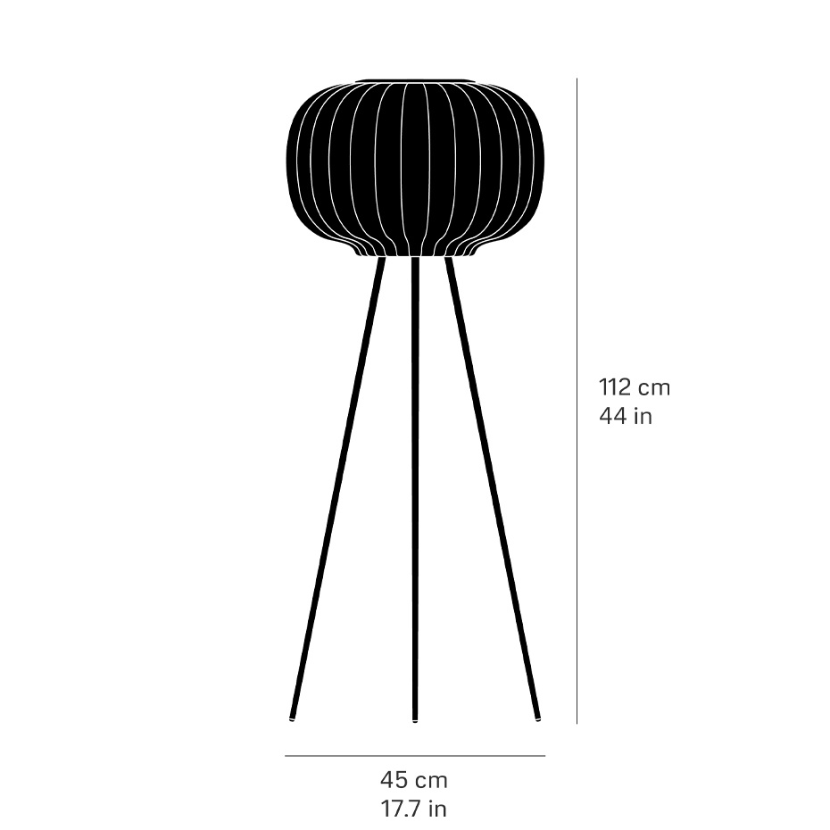 Vipp 581 Paper Golvlampa Dark Oak/Dark Brown