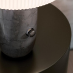 Vipp 591 Sculpture Bordslampa Small Grey Marble/Opal Glass