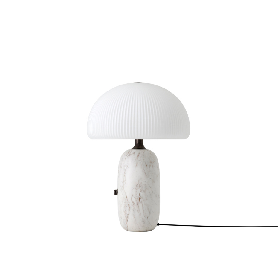 Vipp 592 Sculpture Bordslampa White Marble/Opal Glass