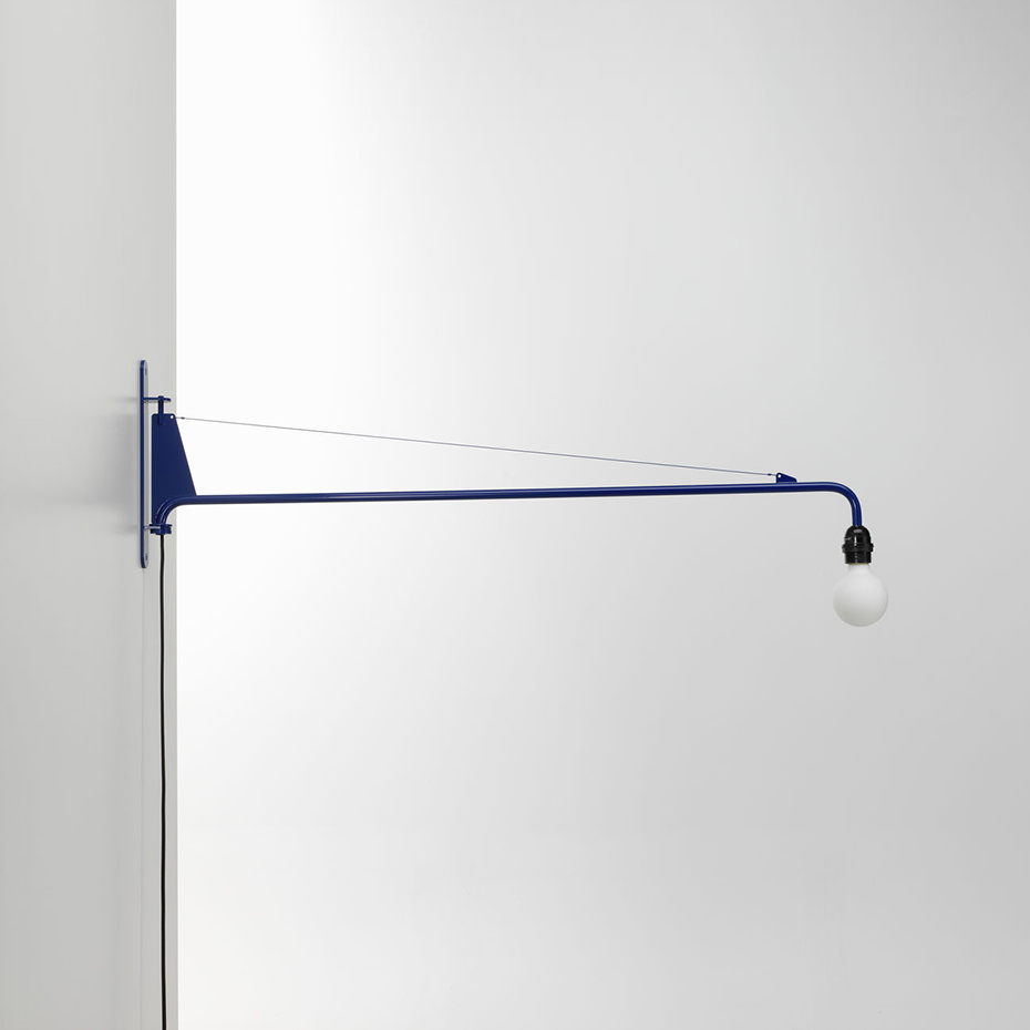 Petite Potence Vägglampa Prouvé Bleu Marcoule