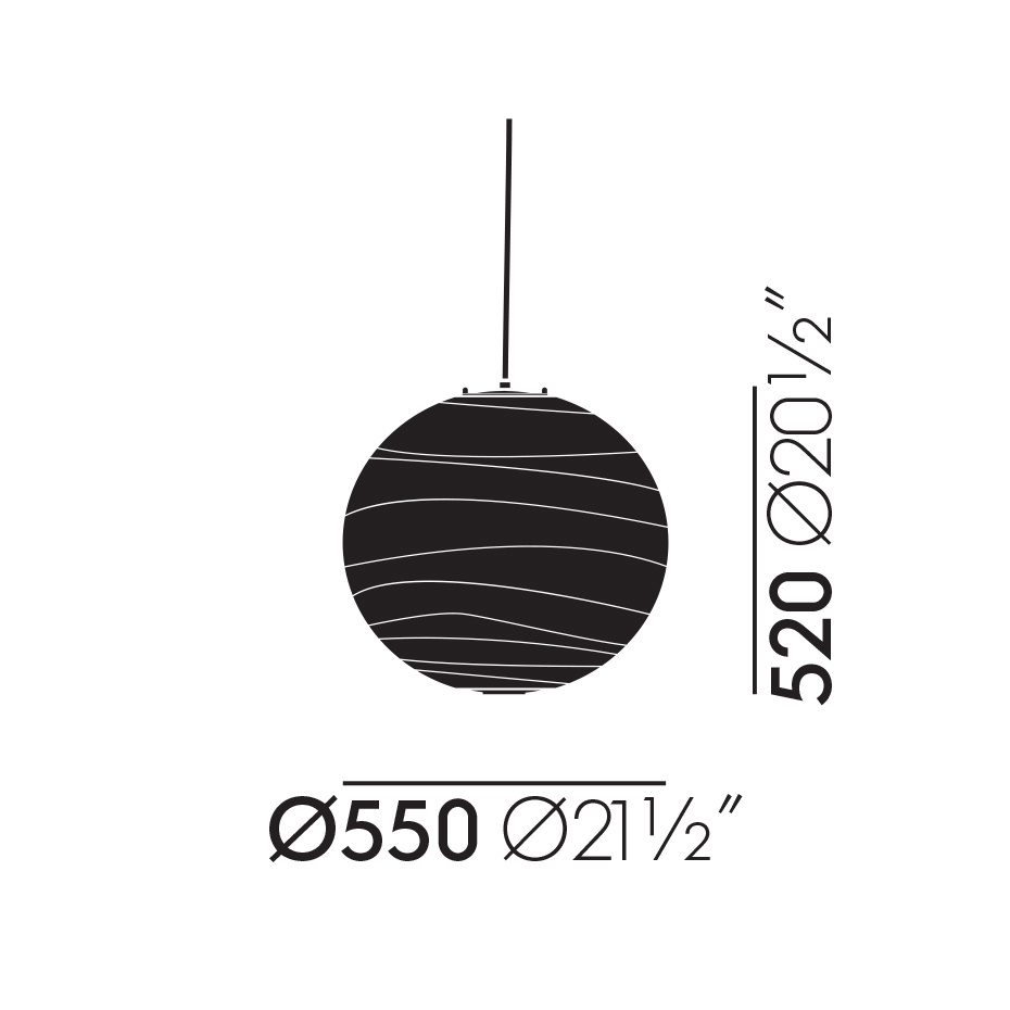 Akari 55D Pendel Washi Paper