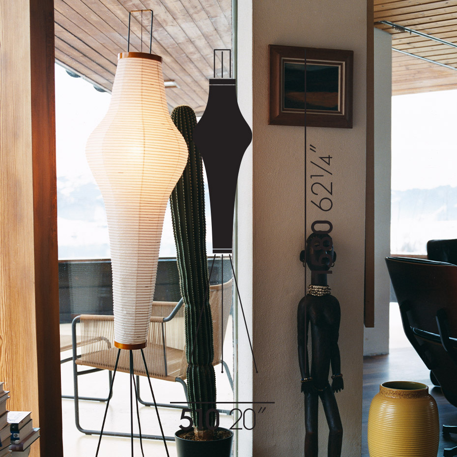 Akari 14A Golvlampa Washi Paper