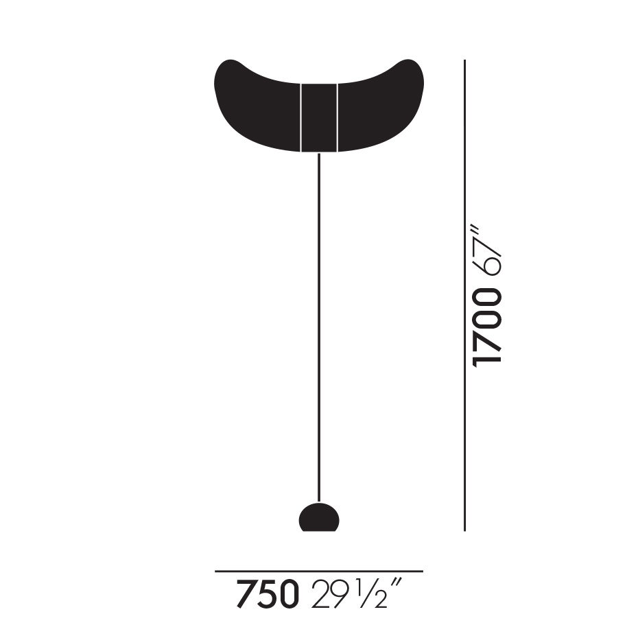 Akari BB3-33S Golvlampa Washi Paper