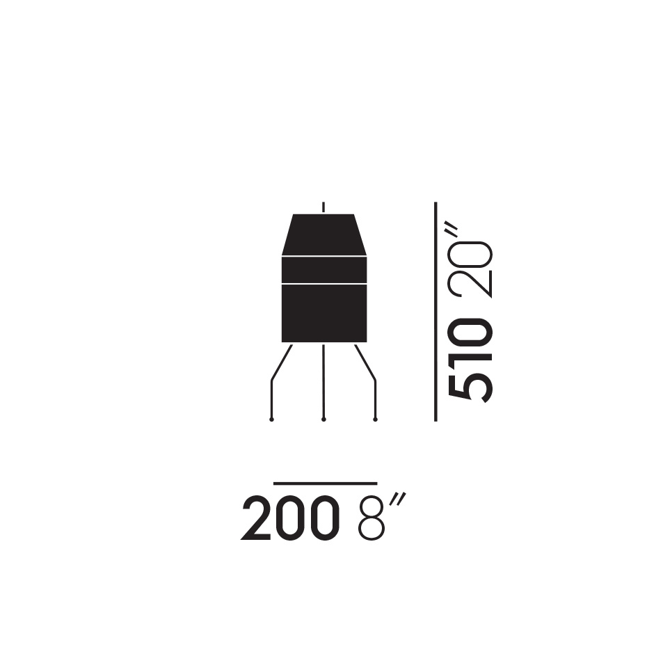 Akari UF1-H Bordslampa Washi Paper