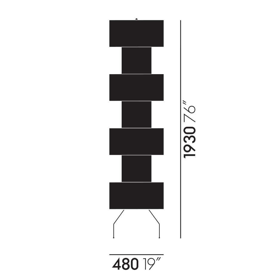 Akari UF4-L10 Golvlampa Washi Paper