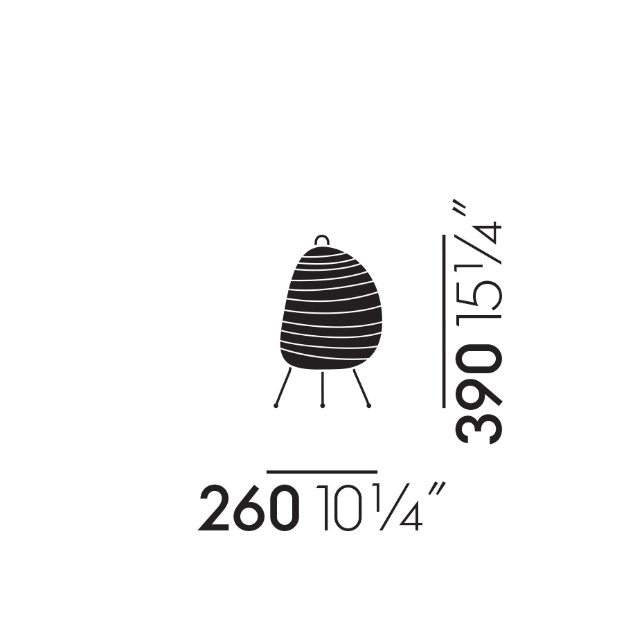 Akari 1N Bordslampa Washi Paper