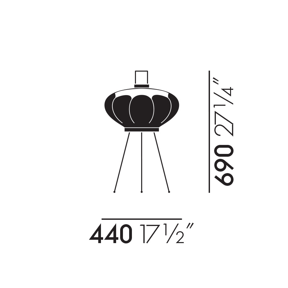 Akari 9AD Bordslampa Washi Paper