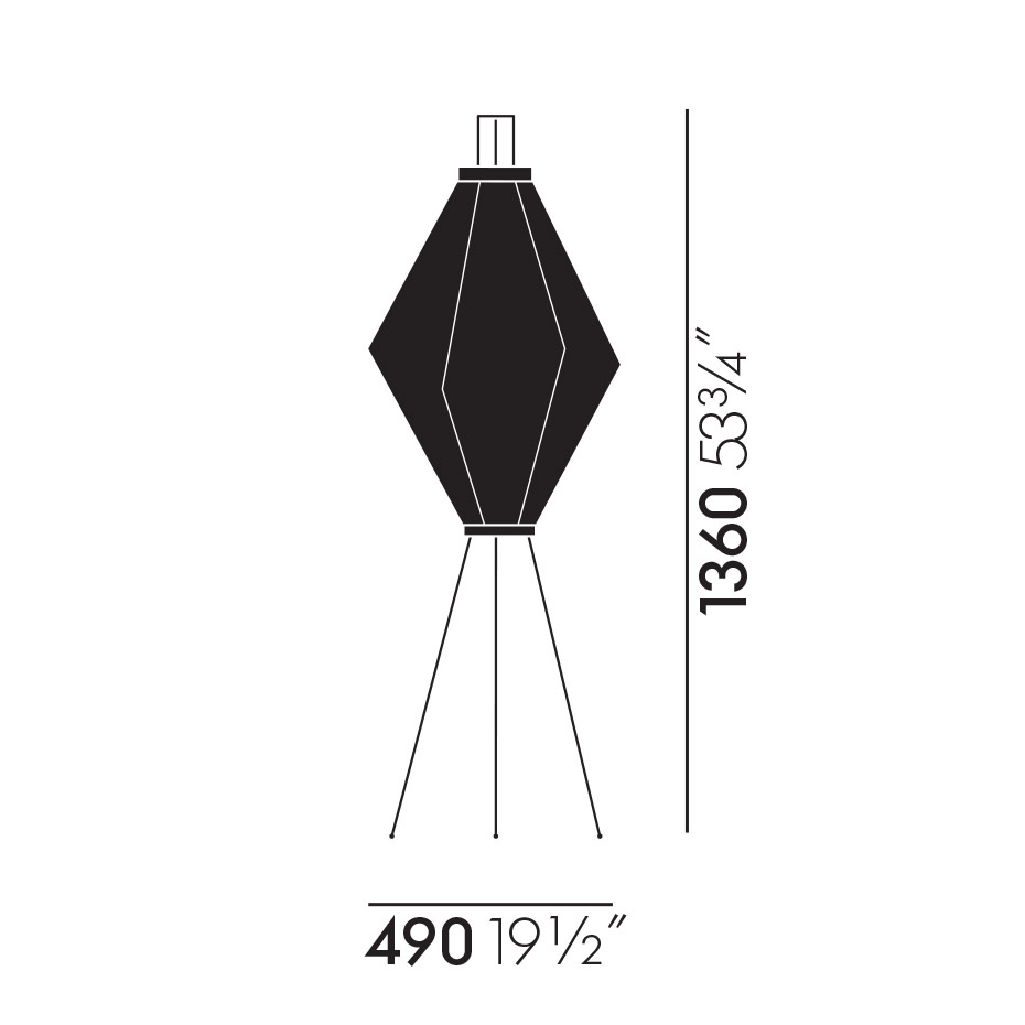 Akari 13A Golvlampa Washi Paper