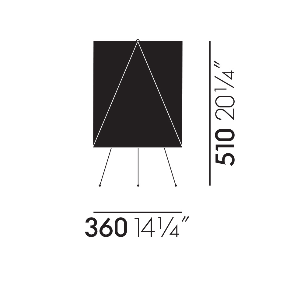 Akari YA2 Bordslampa Washi Paper