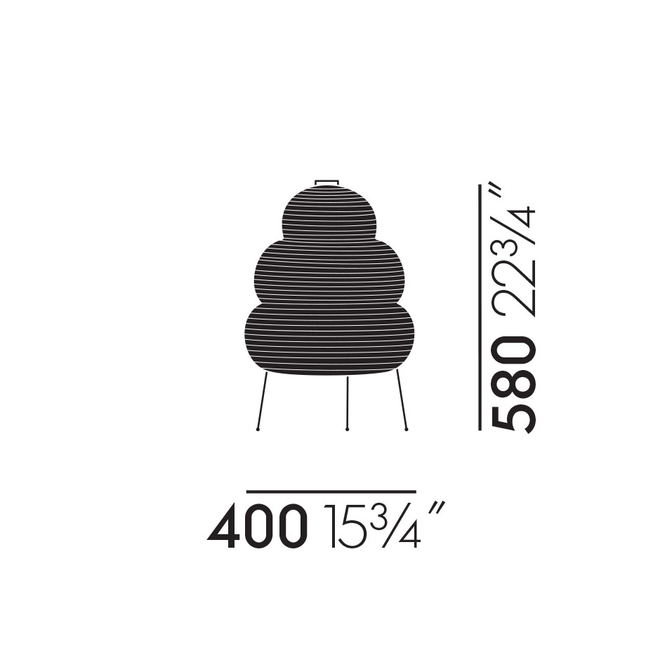 Akari 24N Bordslampa Washi Paper