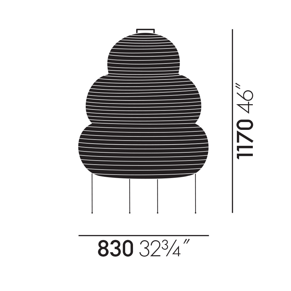 Akari 25N Golvlampa Washi Paper