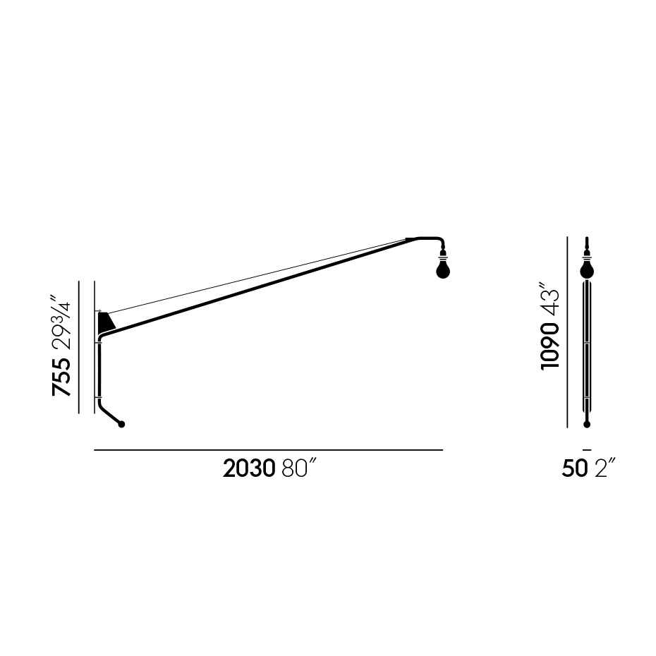 Potence Vägglampa Deep Black