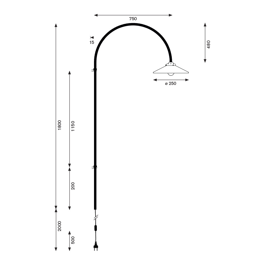 Hanging Lamp N°2 Unlacquered