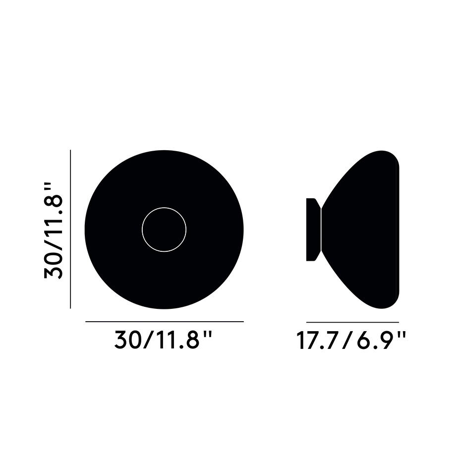 Void Surface LED Taklampa/Vägglampa Brass