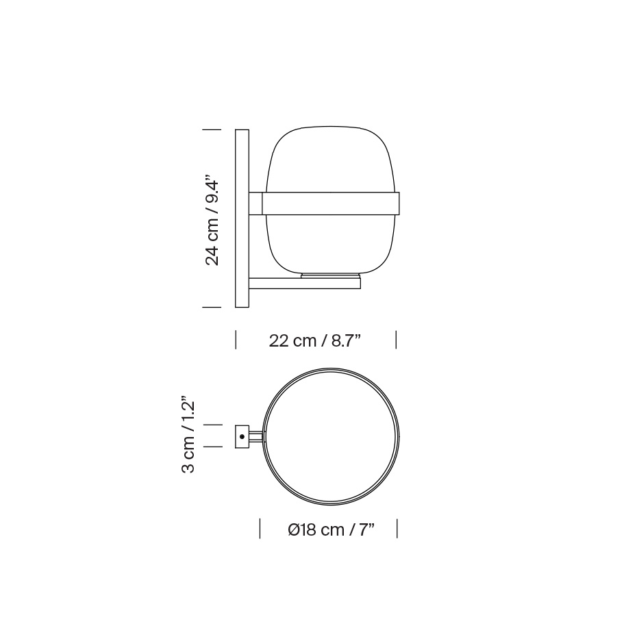 Wally Cestita Vägglampa Matt Black