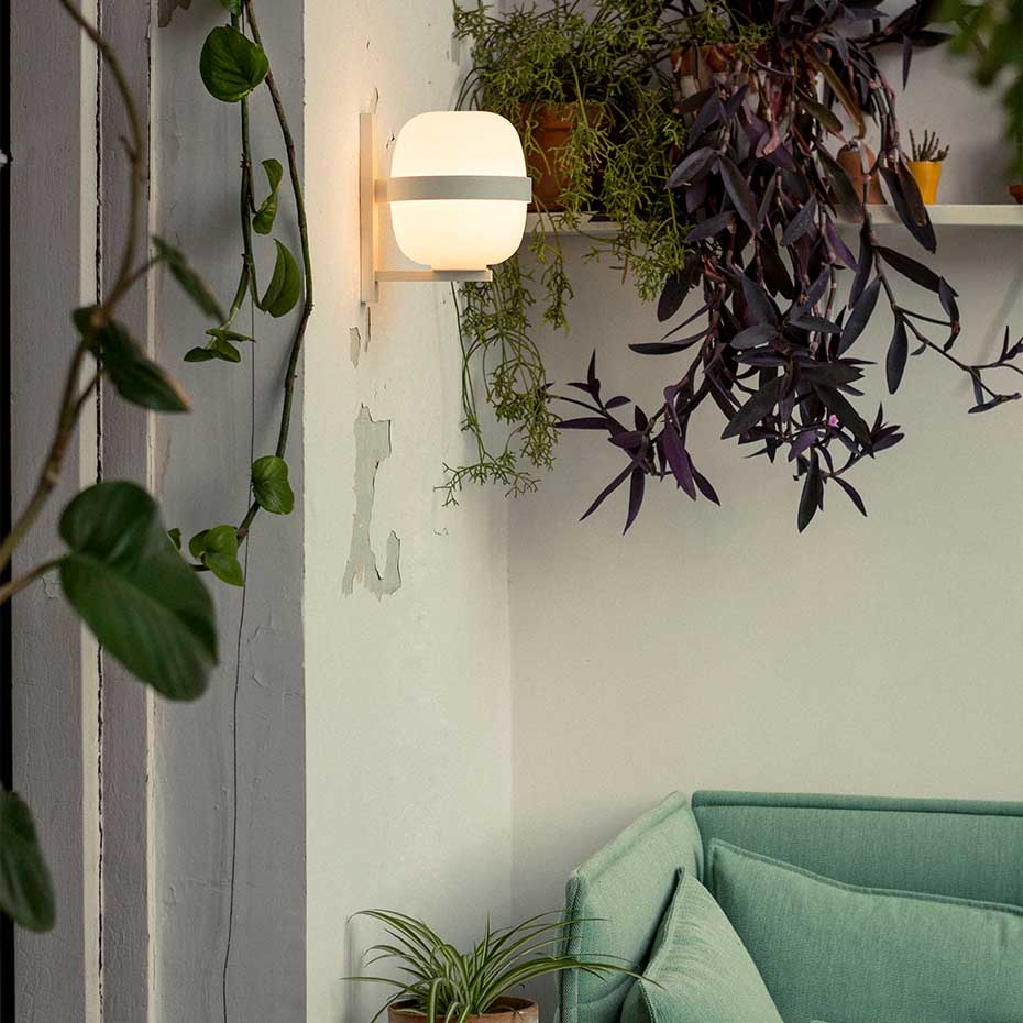 Wally Cestita Vägglampa Matt White Grey