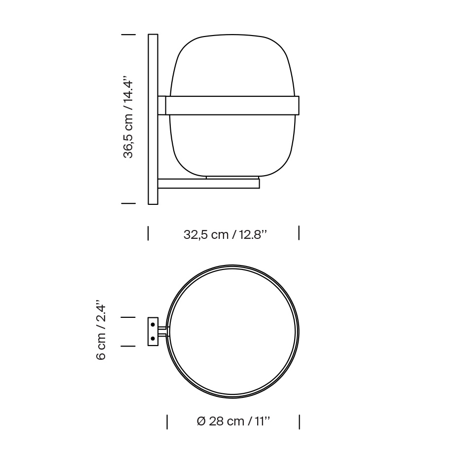 Wally Cesta Vägglampa Matt White Grey