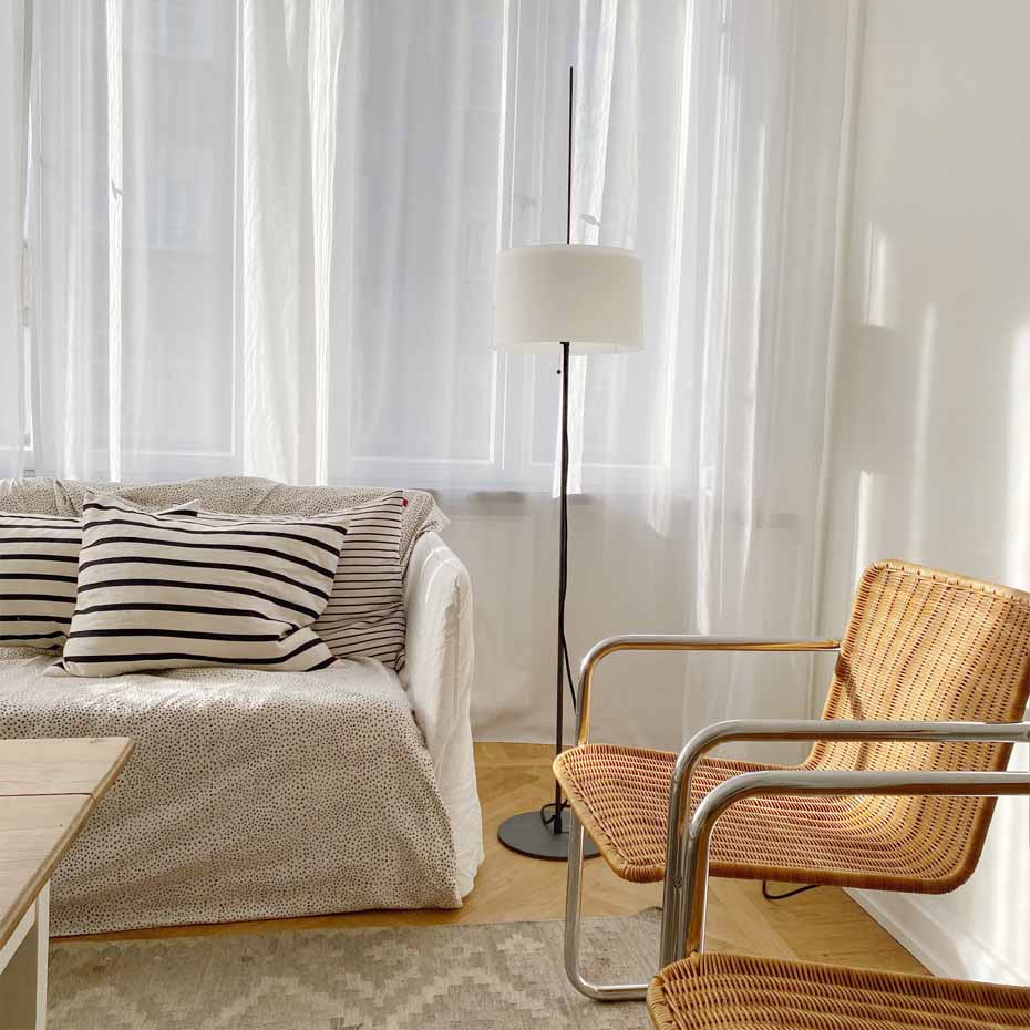 Zladd Golvlampa Stor Mörkgrå/Vit