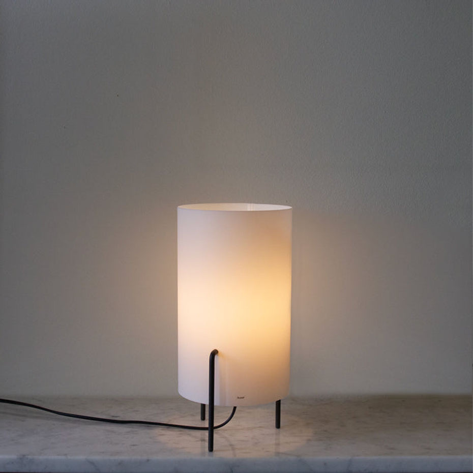 Trefot Bordslampa Mörkgrå/Vit